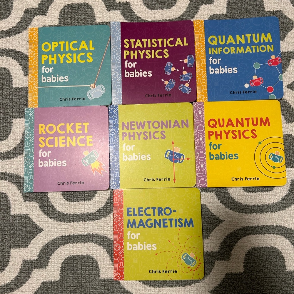 Physics Board Book Set for Babies - Bright Multi-Color STEM Titles